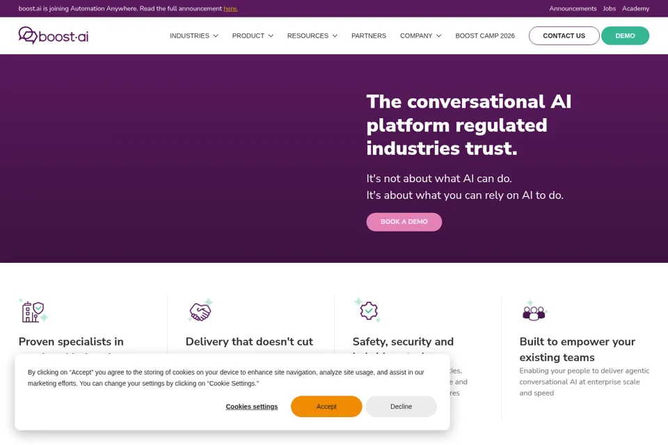 Aperçu de la landing page