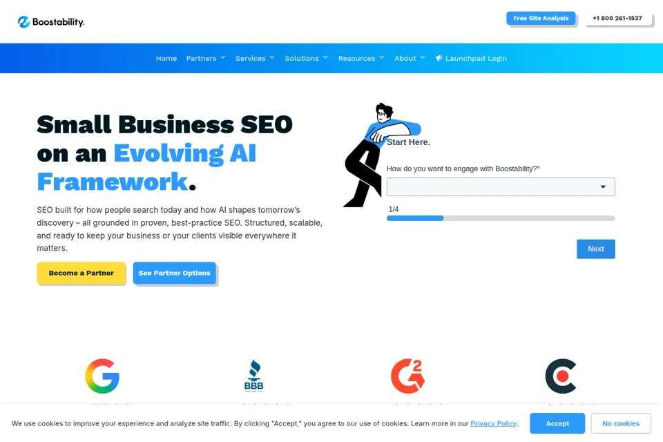 Landing page preview
