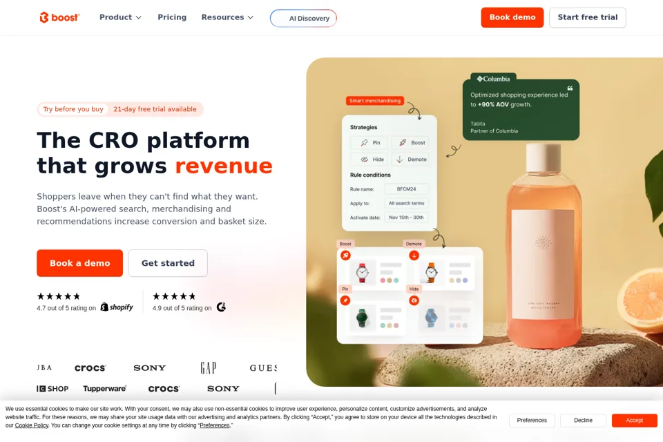 Landing page preview