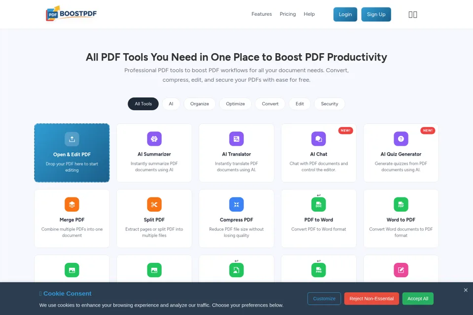 Landing page preview