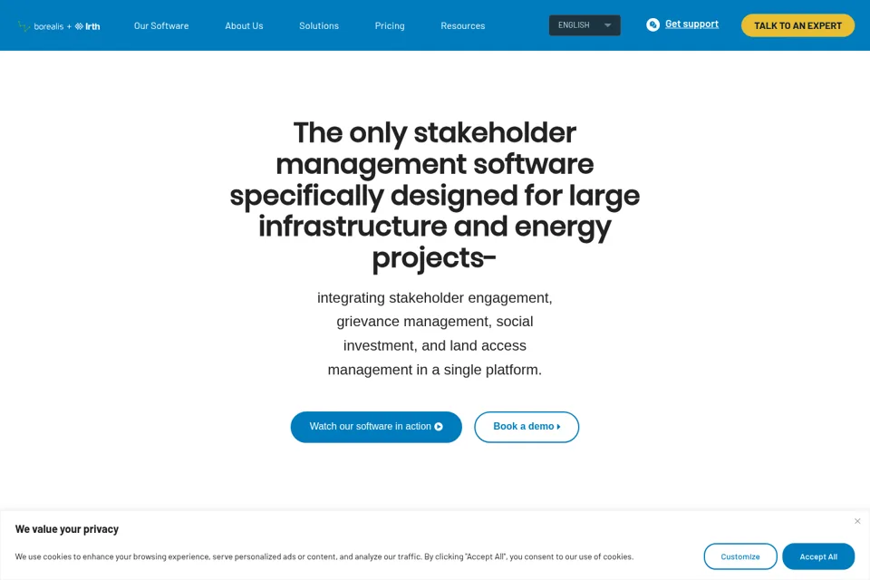 Aperçu de la landing page