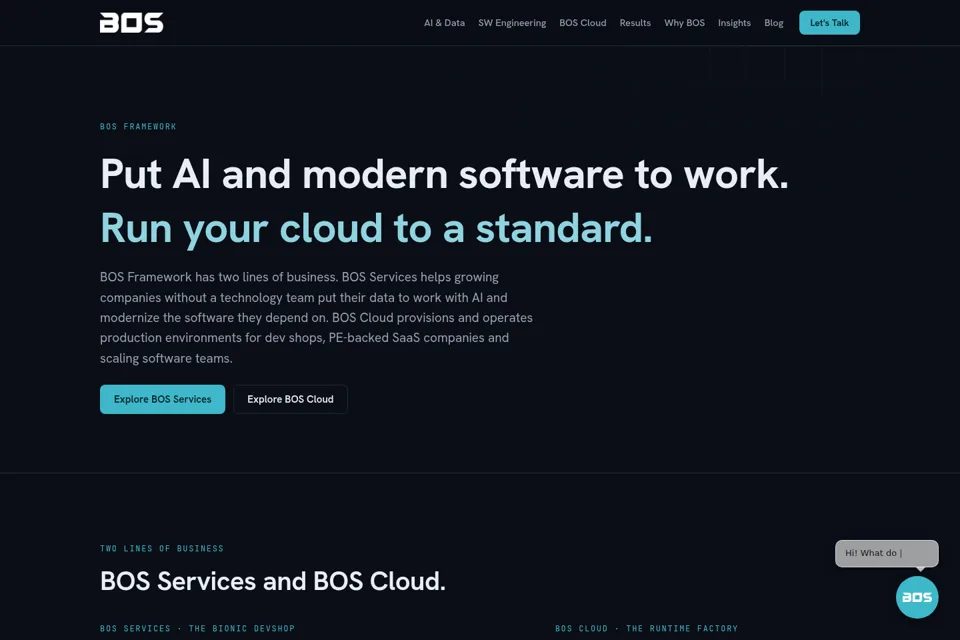 Aperçu de la landing page