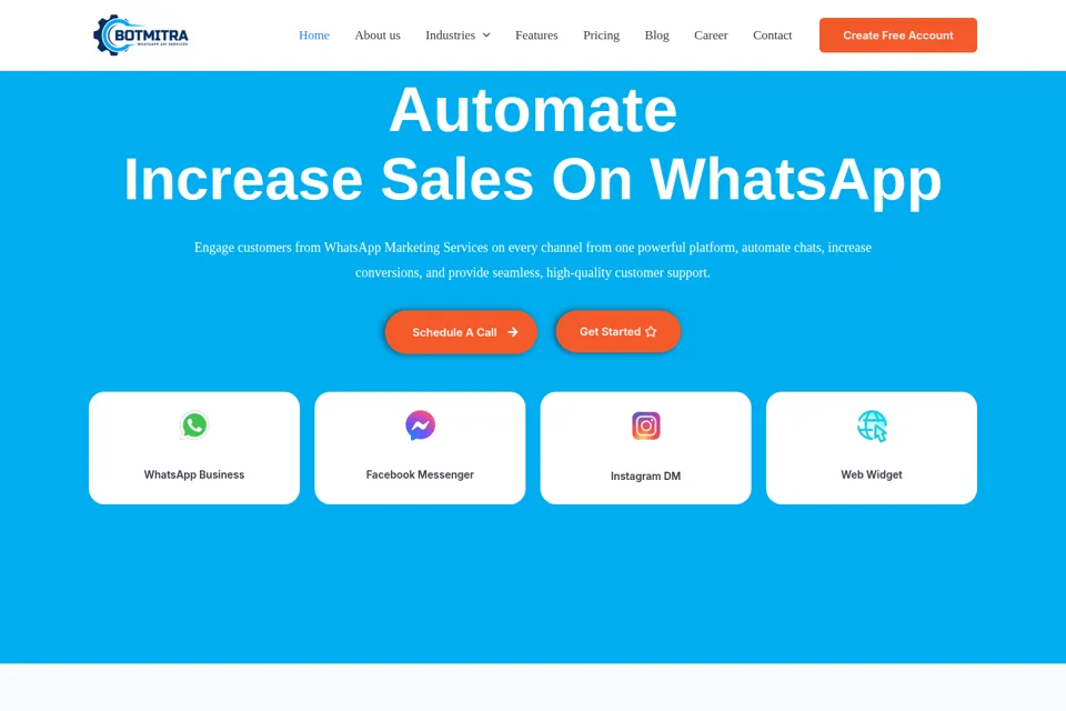 Aperçu de la landing page