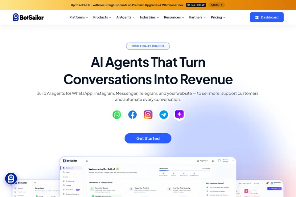 Aperçu de la landing page