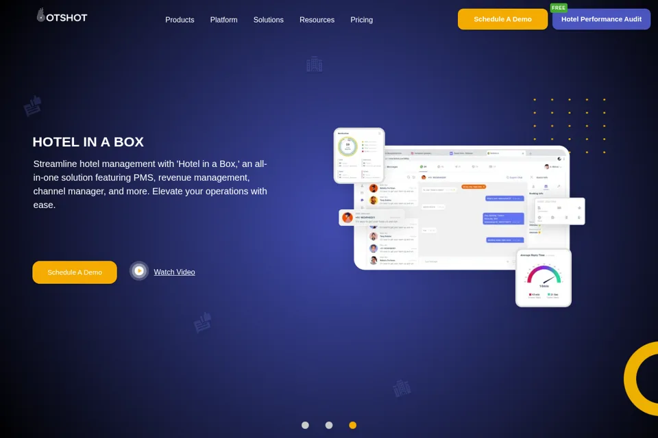 Aperçu de la landing page