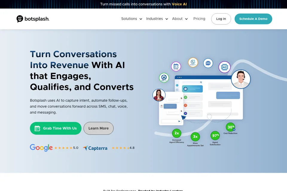 Aperçu de la landing page