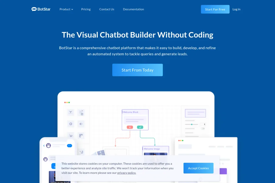 Aperçu de la landing page