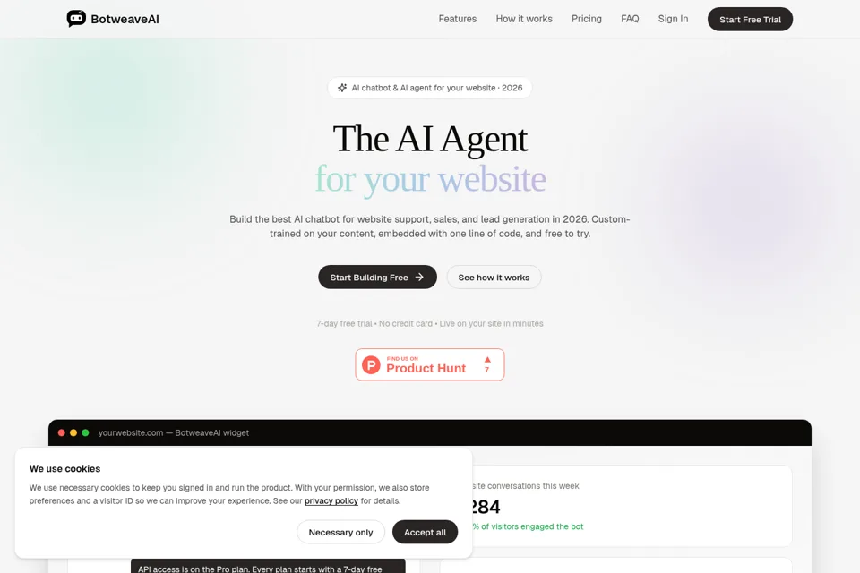 Aperçu de la landing page