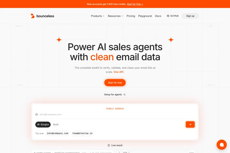 Landing page preview