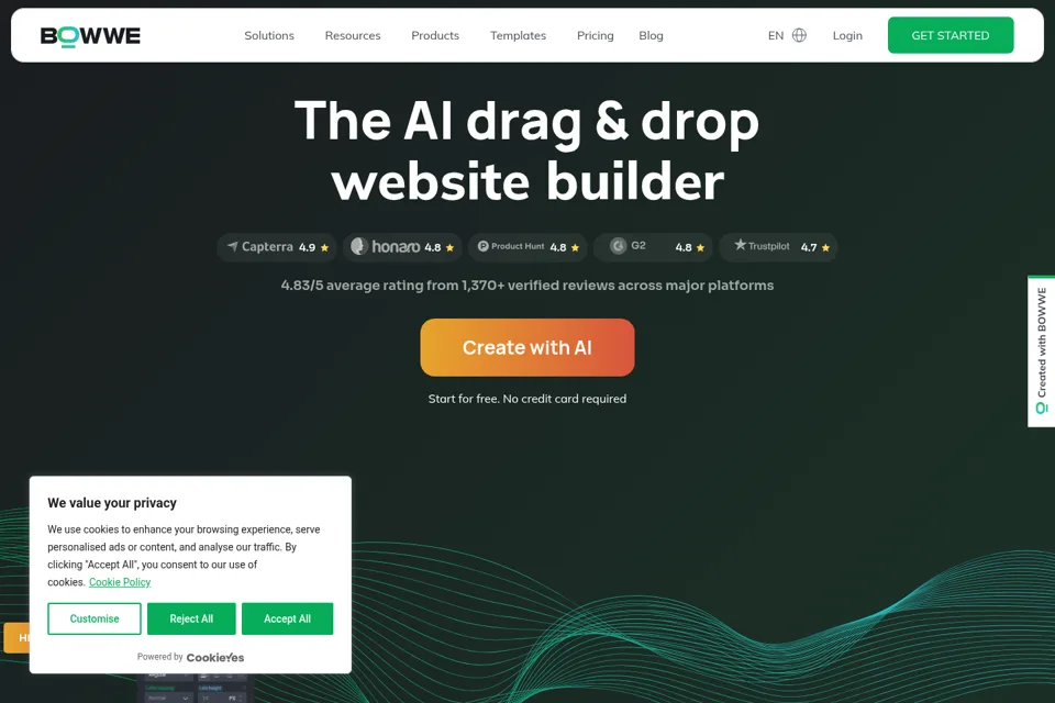 Landing page preview