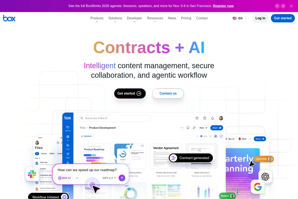 Aperçu de la landing page
