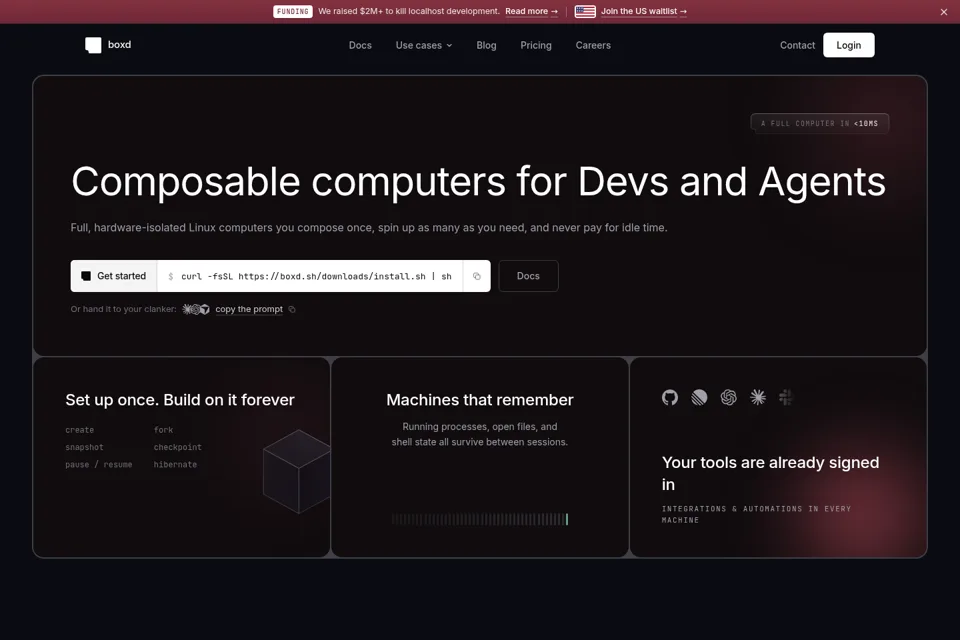 Aperçu de la landing page