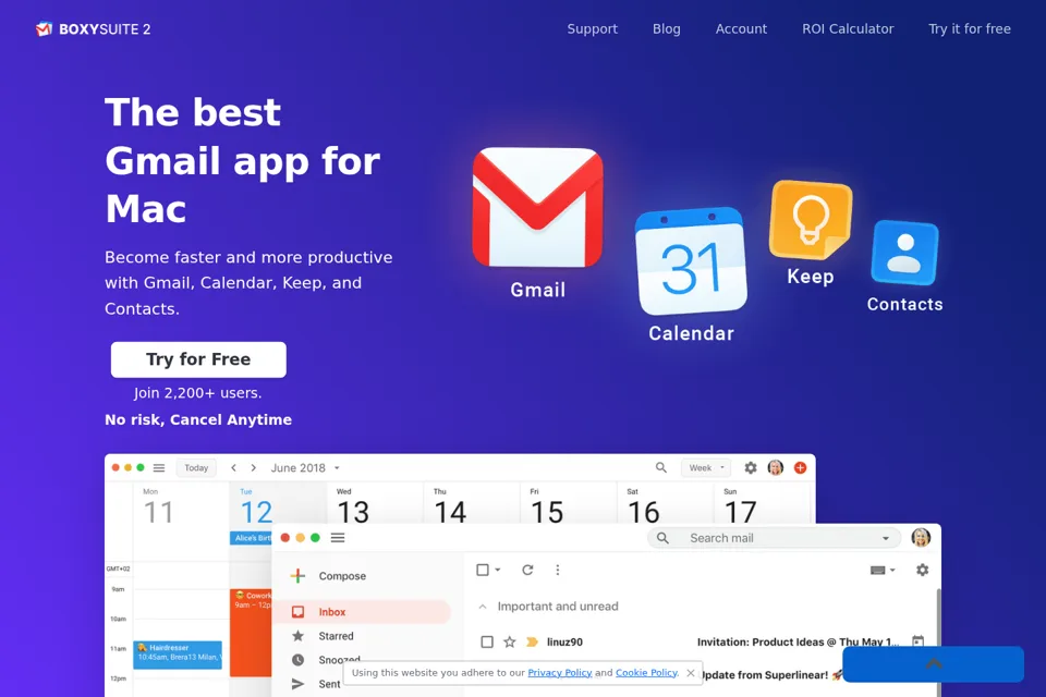 Aperçu de la landing page