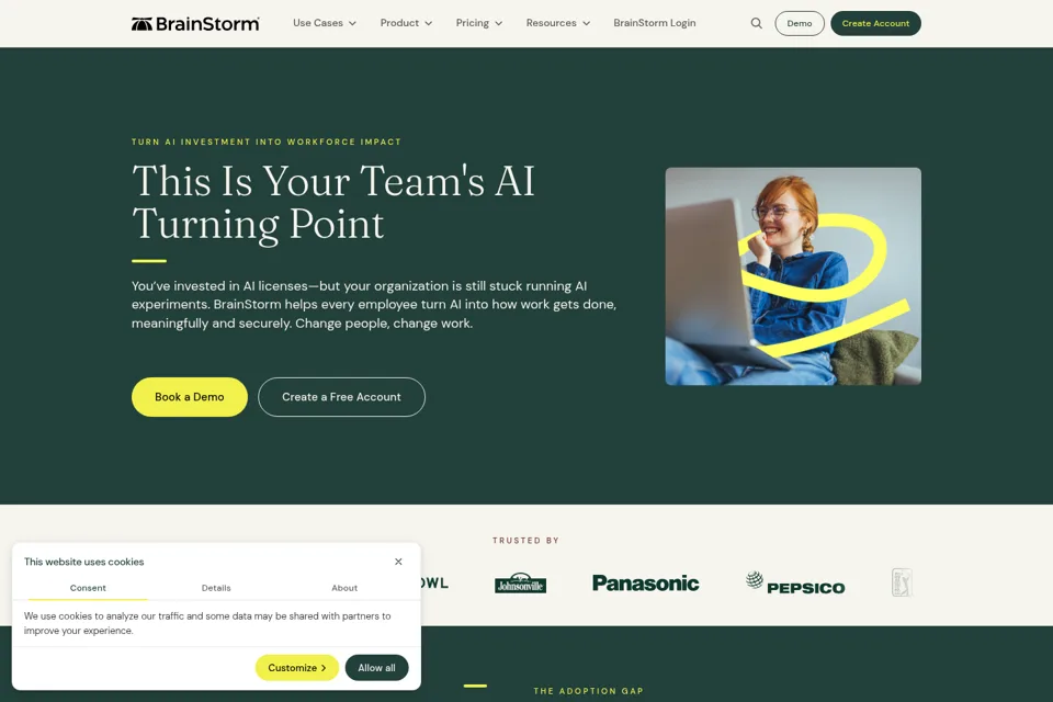 Aperçu de la landing page