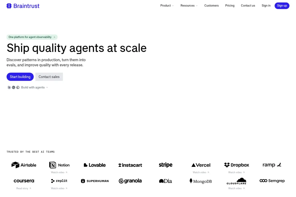 Landing page preview