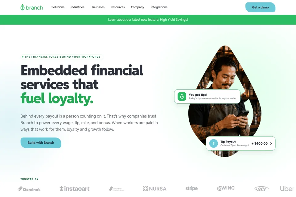 Aperçu de la landing page