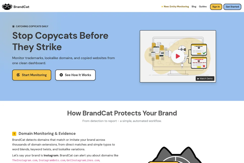 Landing page preview