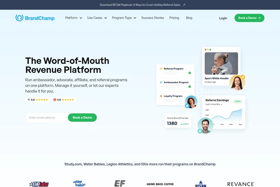 Aperçu de la landing page