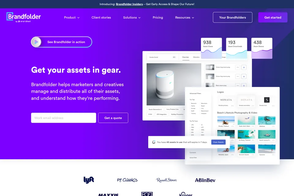 Aperçu de la landing page