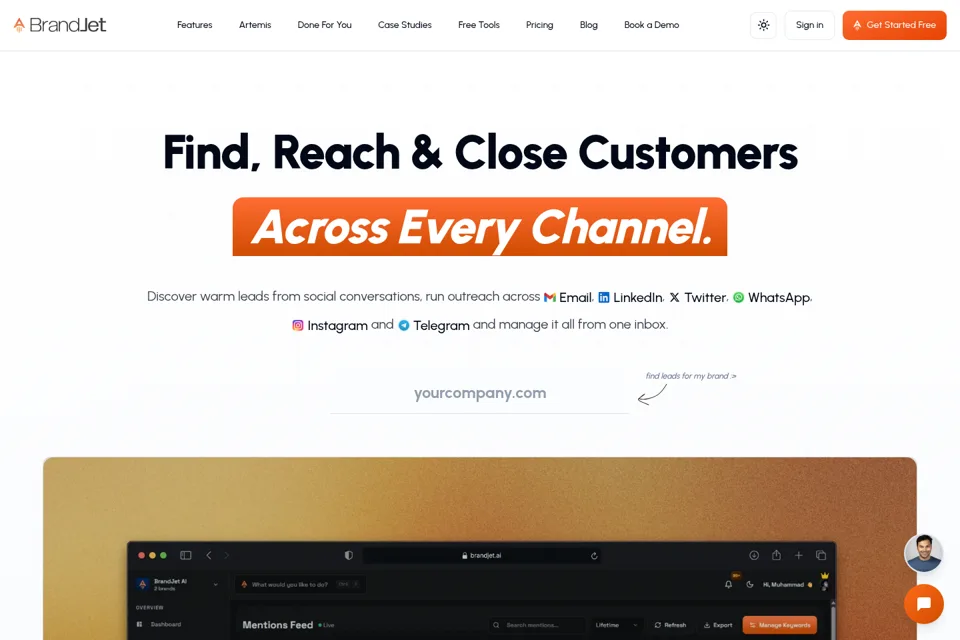 Landing page preview