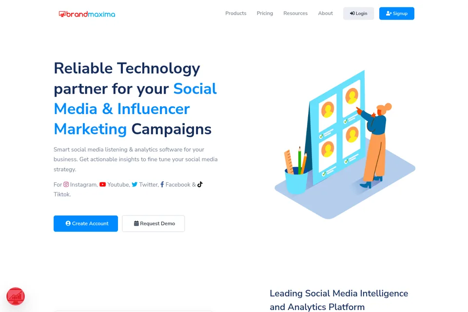 Aperçu de la landing page