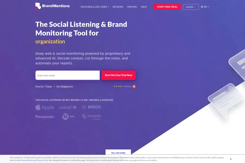 Aperçu de la landing page