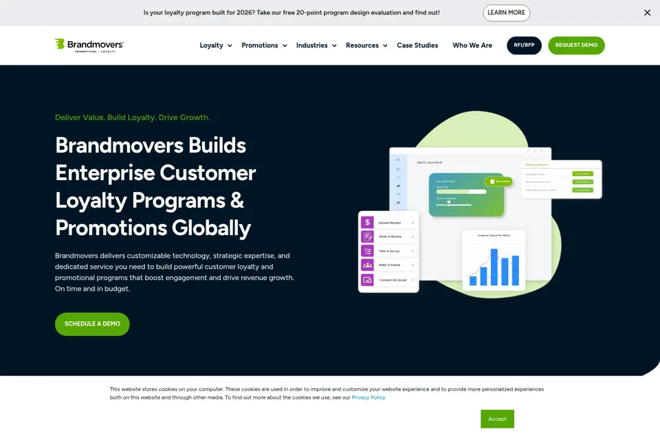 Aperçu de la landing page