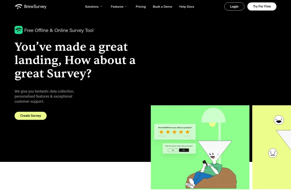 Aperçu de la landing page