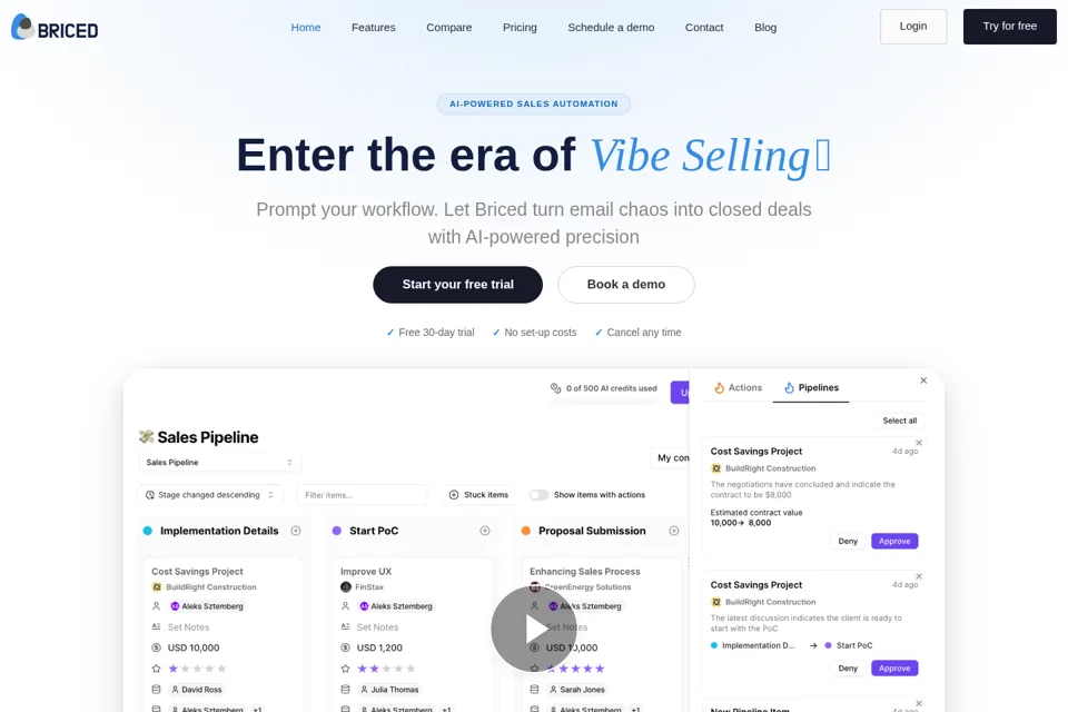Landing page preview