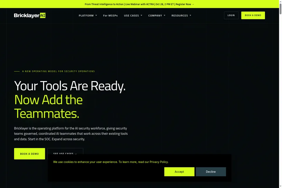 Aperçu de la landing page