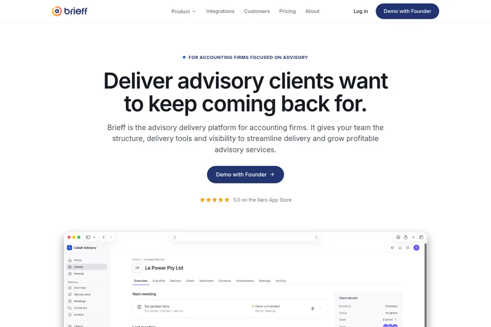 Landing page preview