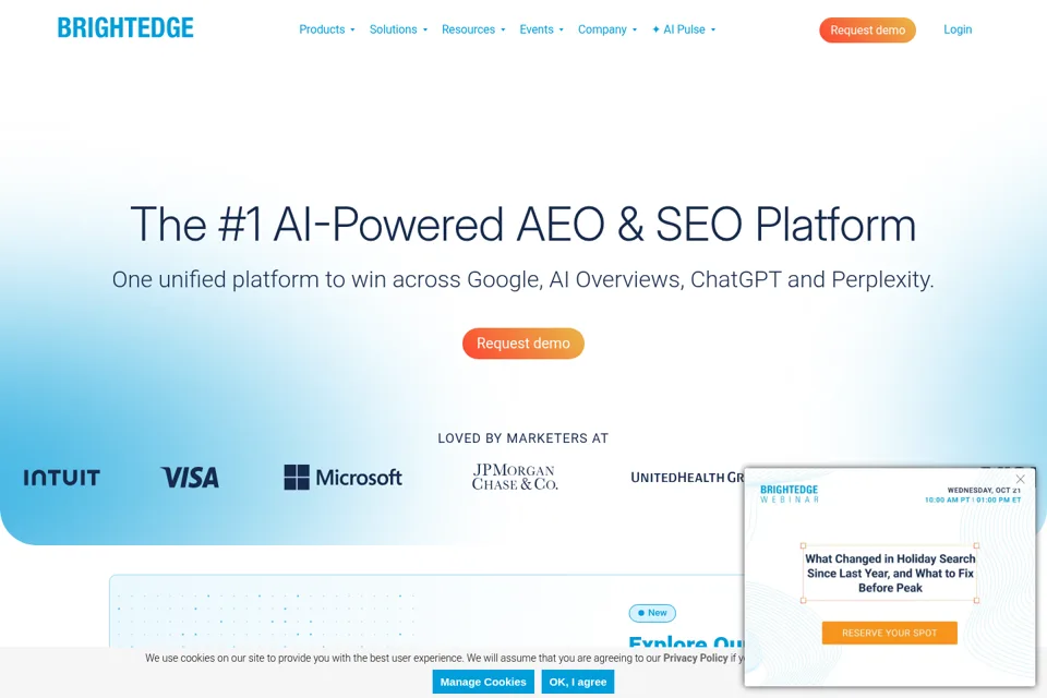 Aperçu de la landing page