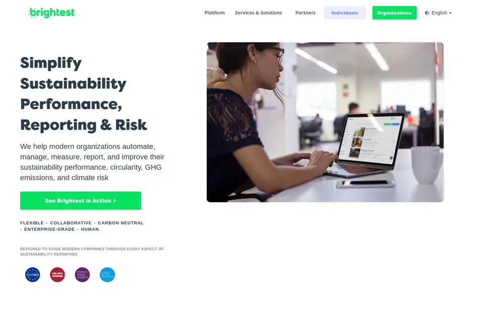 Aperçu de la landing page