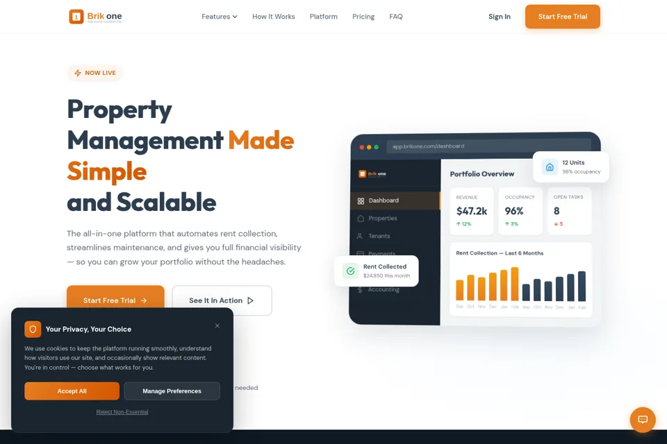 Landing page preview