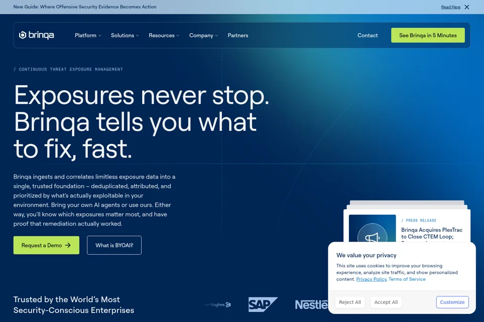 Landing page preview