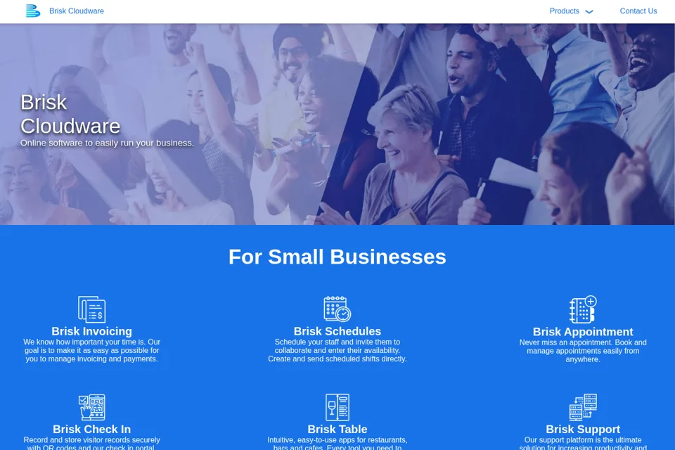Aperçu de la landing page