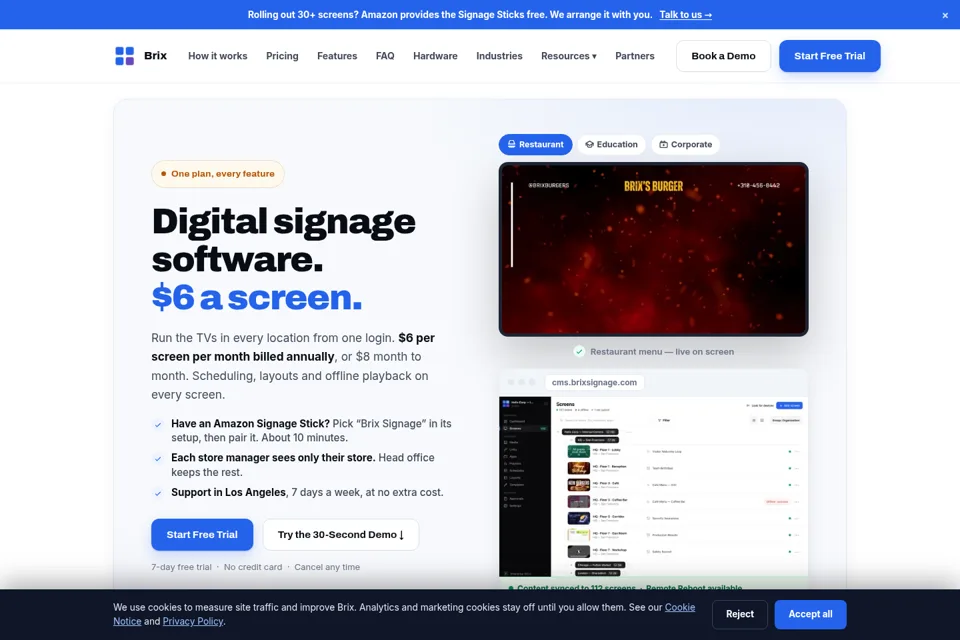Landing page preview