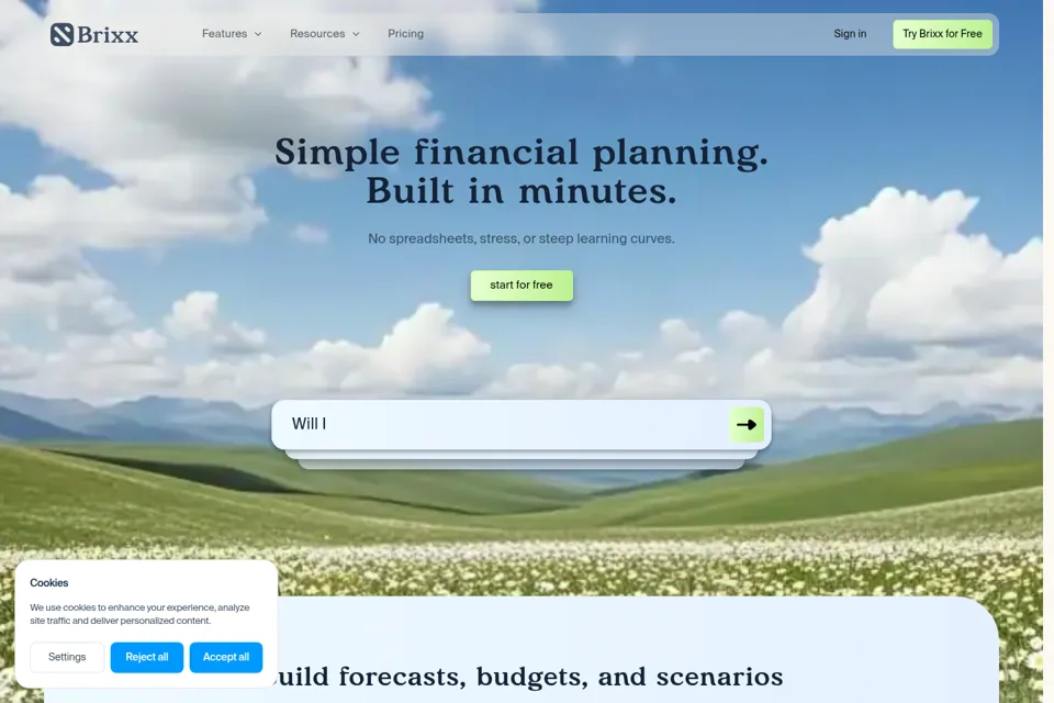 Landing page preview