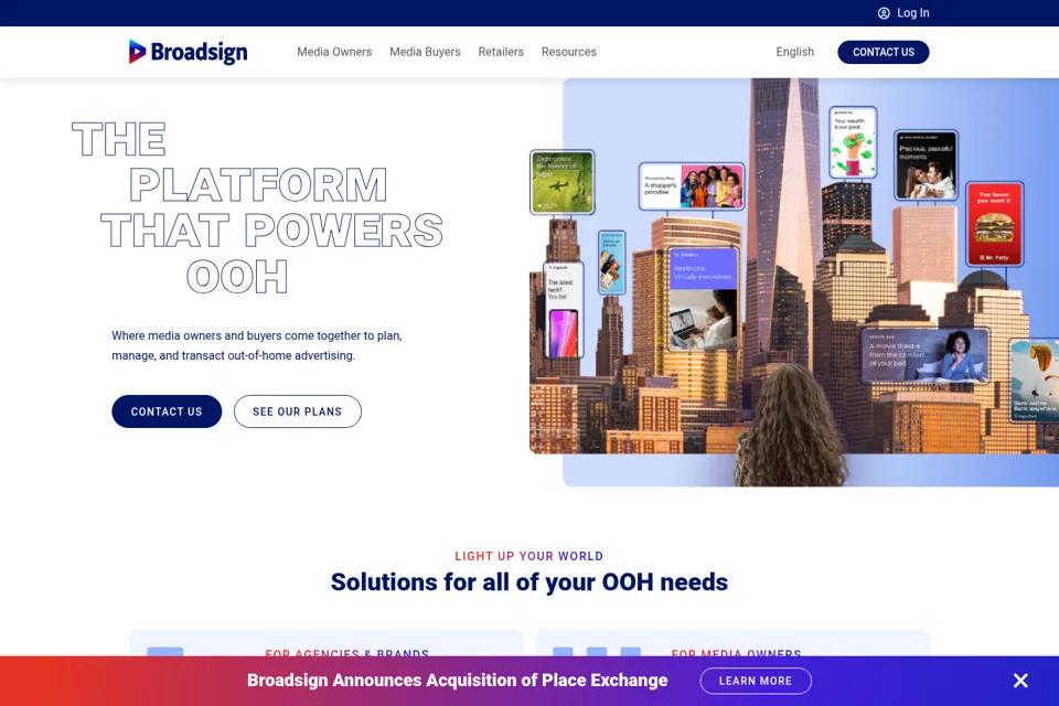 Aperçu de la landing page
