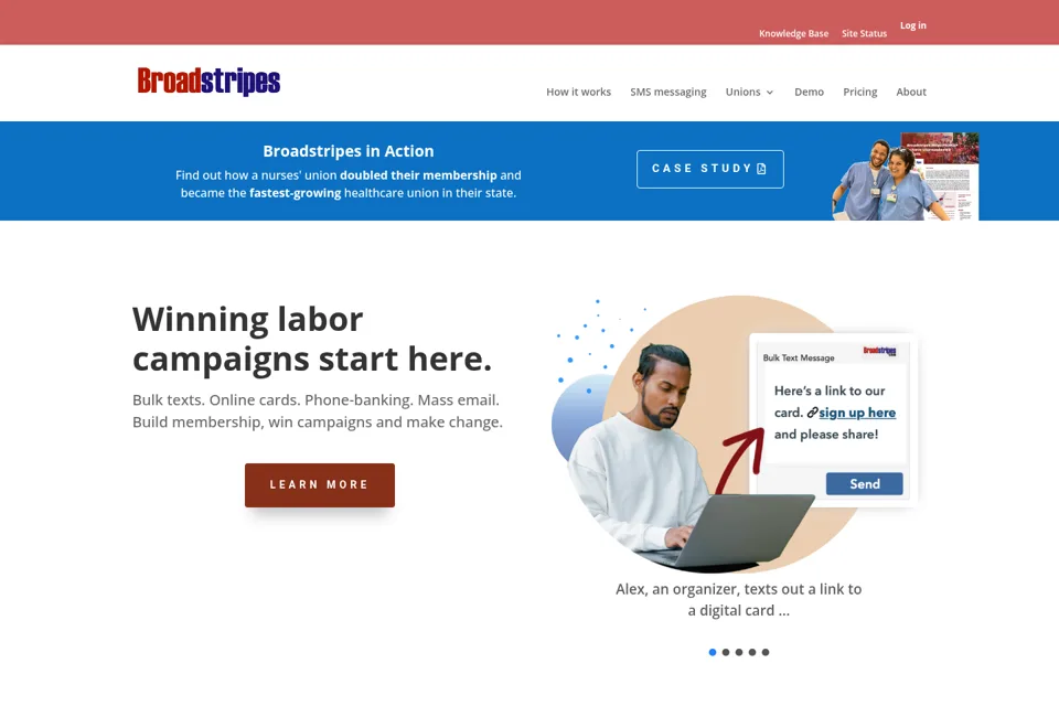 Aperçu de la landing page