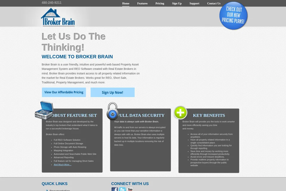 Aperçu de la landing page