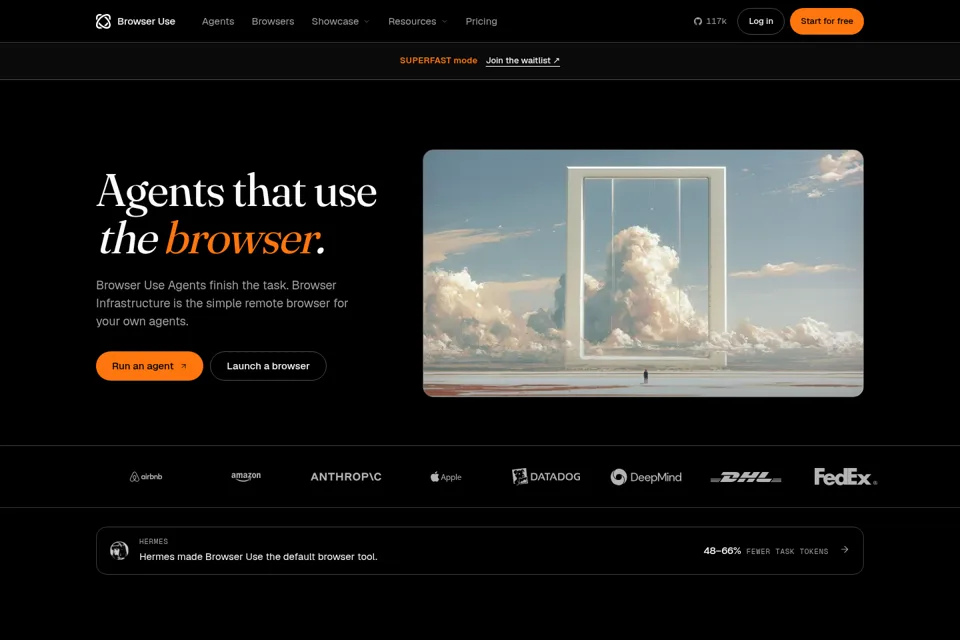 Aperçu de la landing page