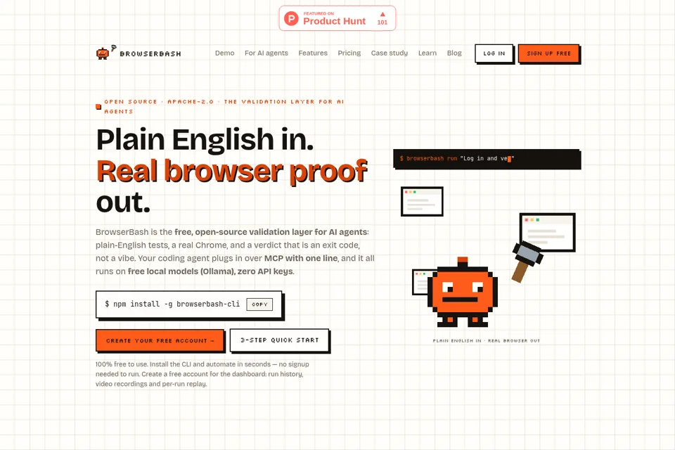 Landing page preview