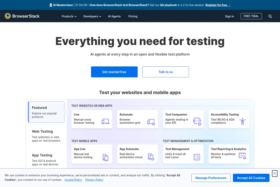 Landing page preview