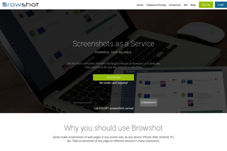 Aperçu de la landing page