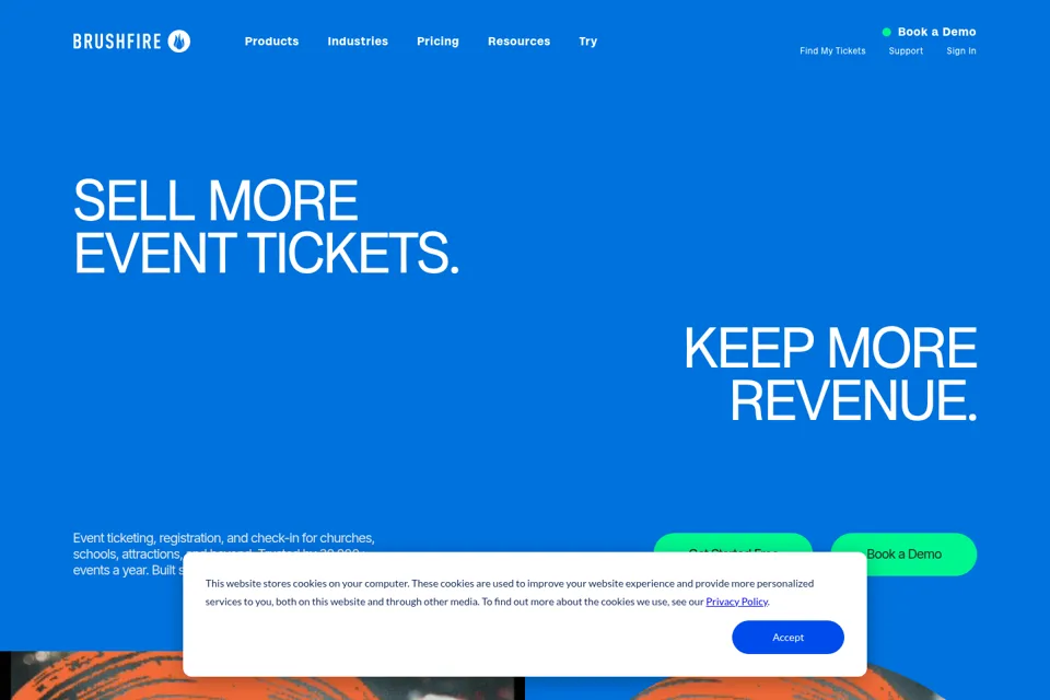 Aperçu de la landing page