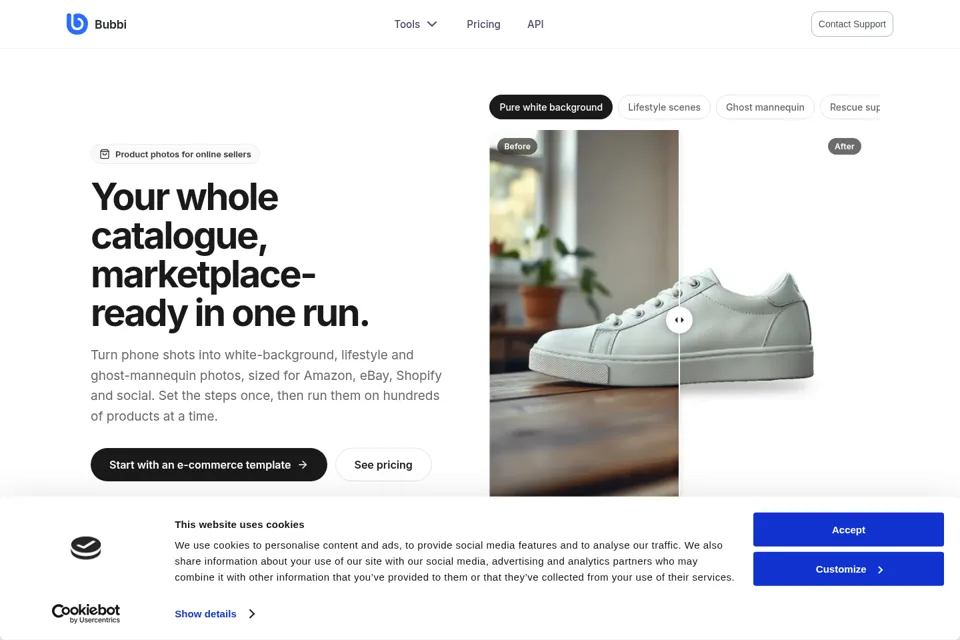 Aperçu de la landing page