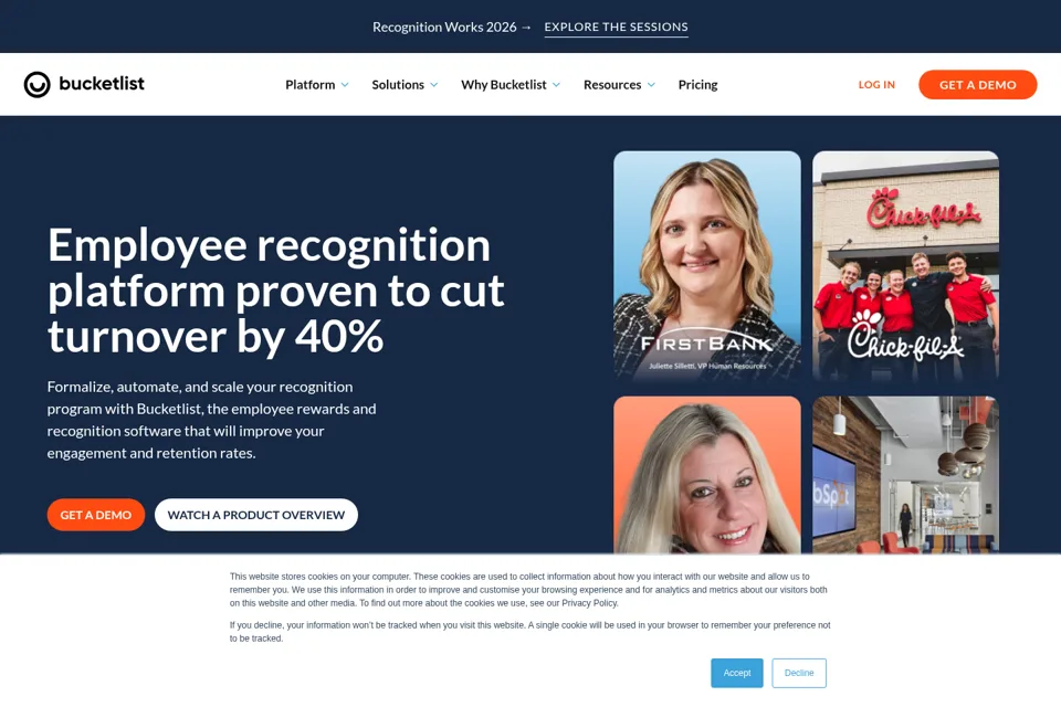 Aperçu de la landing page