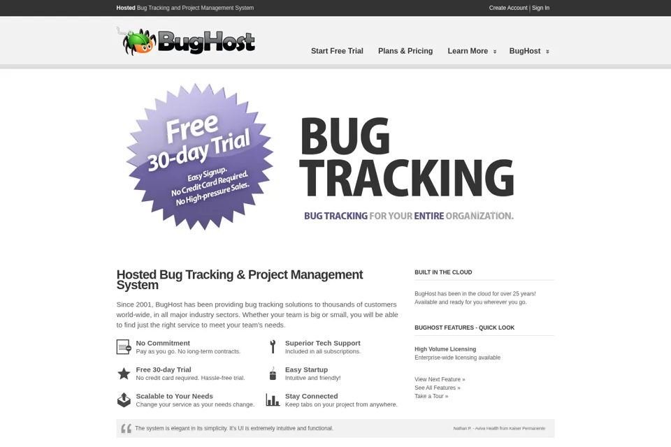 Aperçu de la landing page