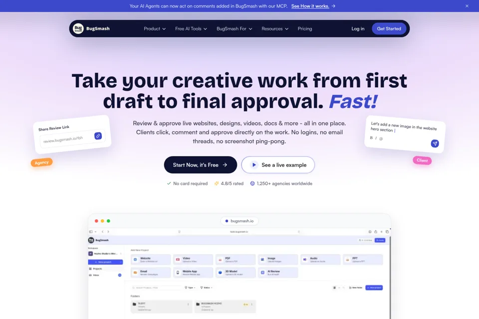 Landing page preview